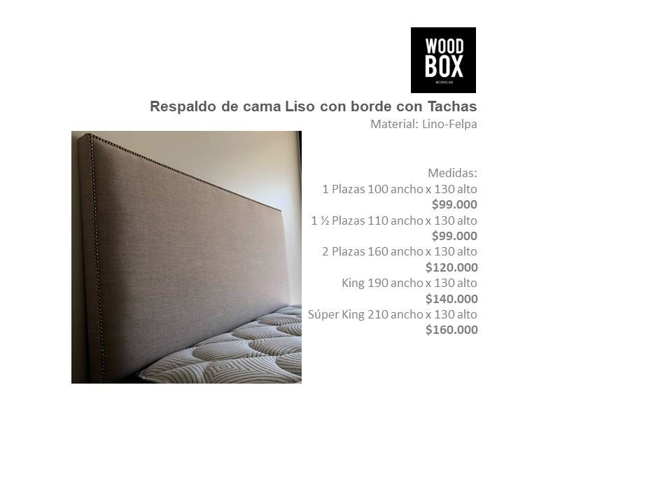 Respaldo de cama borde tachas