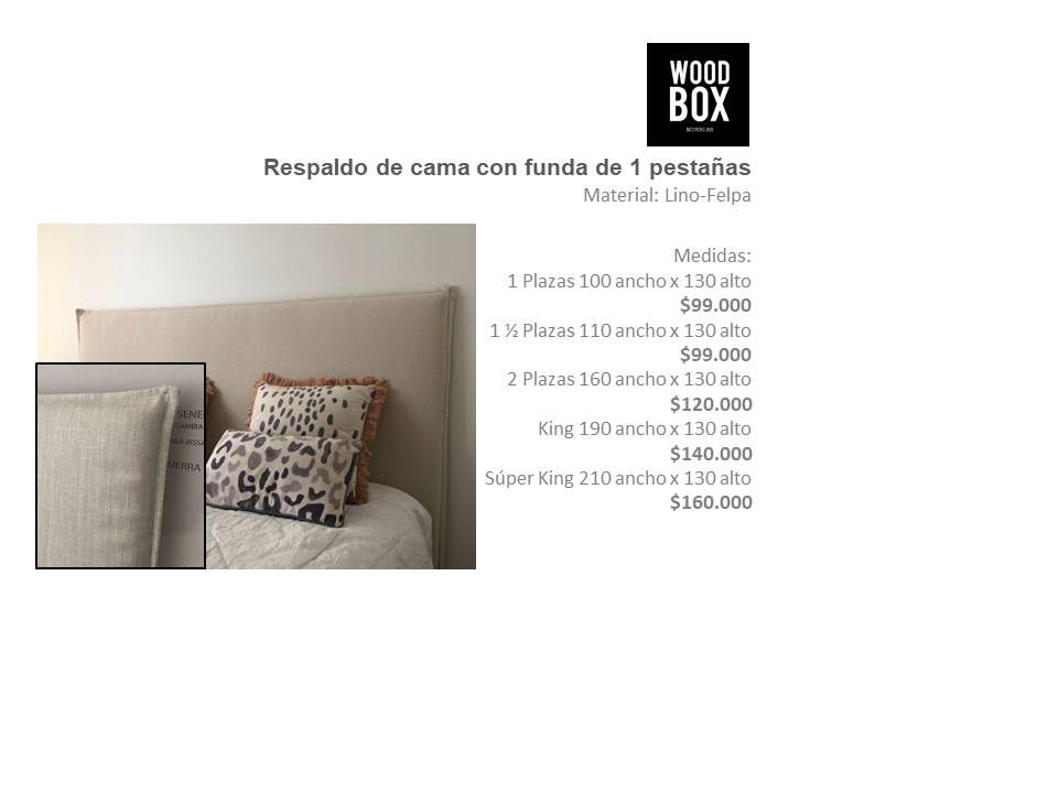 Respaldo de cama funda simple