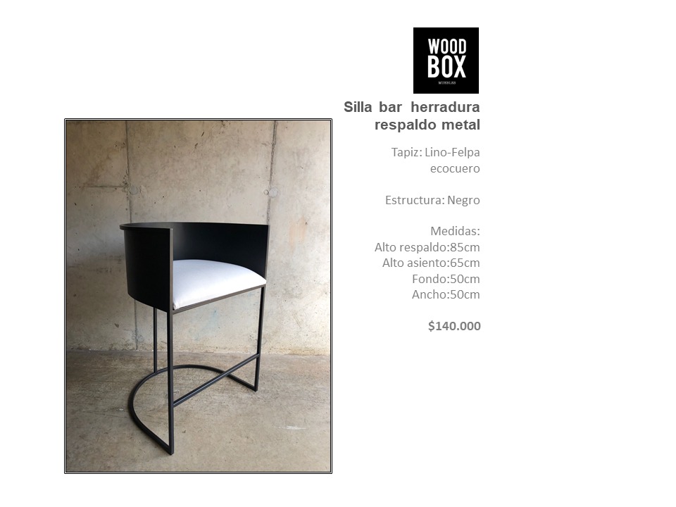 Silla bar herradura metal